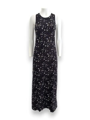 Abito lungo canotta costina animalier cotone organico