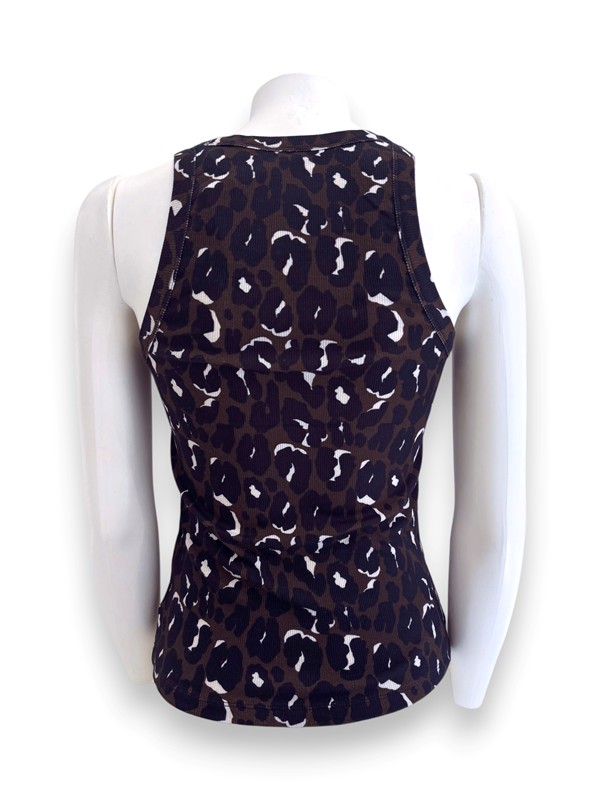 Canotta costina animalier cotone organico