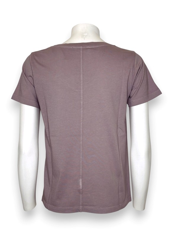 T-shirt scollo v cotone