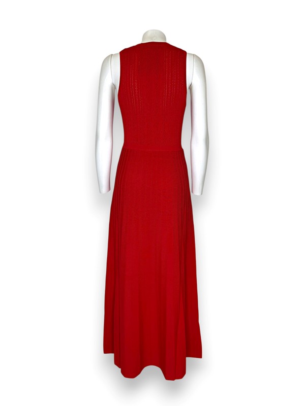 Abito lungo maglia punto pizzo