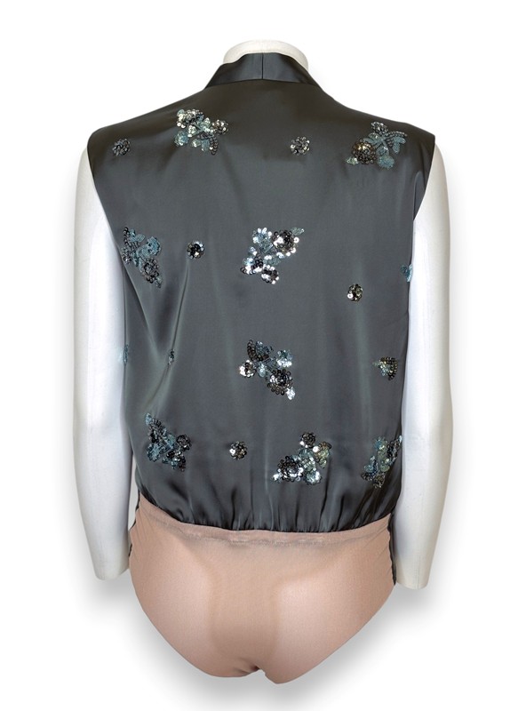 Camicia body senza maniche+cristalli