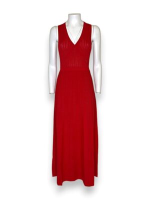 Abito lungo maglia punto pizzo