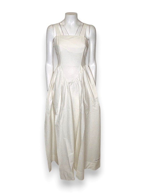 Abito svasato bretelle lungo