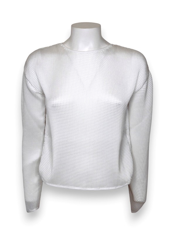 T-shirt manica lunga plisse