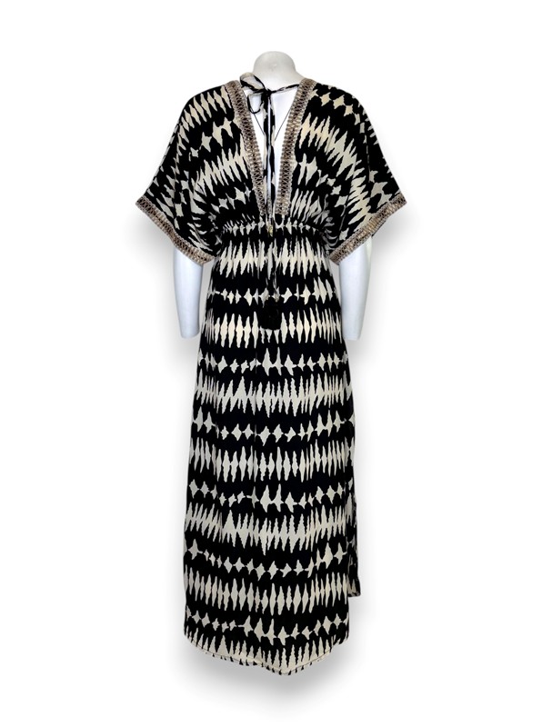 Abito impero svasato stampa rombo