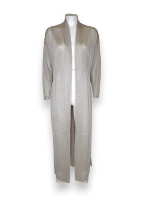 Cardigan lungo maglia lurex