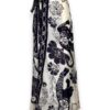 Gonna lunga pareo stampa fiori bicolore