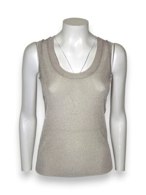 Canotta costina maglia lurex