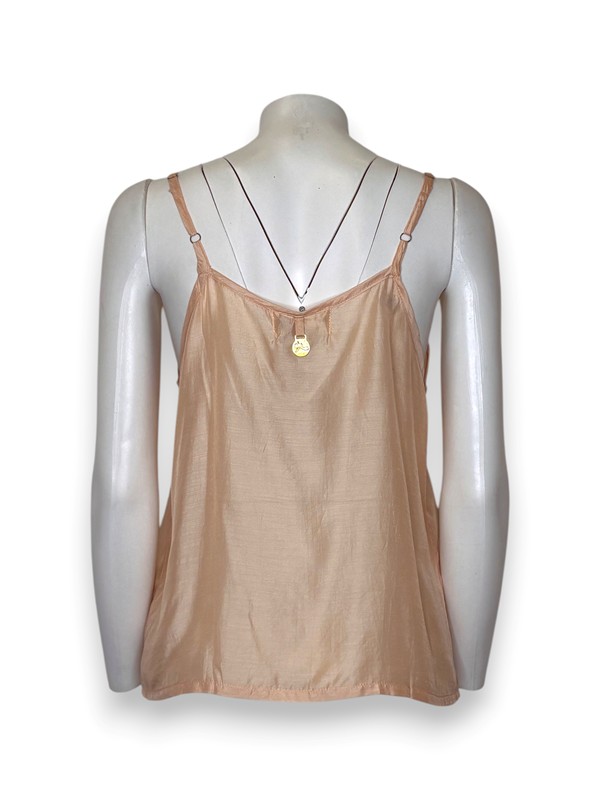 Top bretelle cotone seta