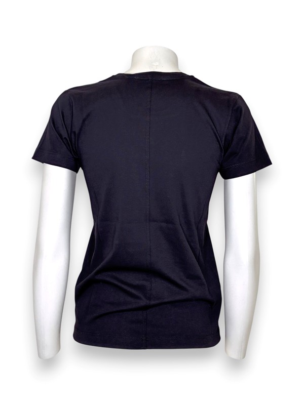 T-shirt mezza manica+nervatura dietro cotone