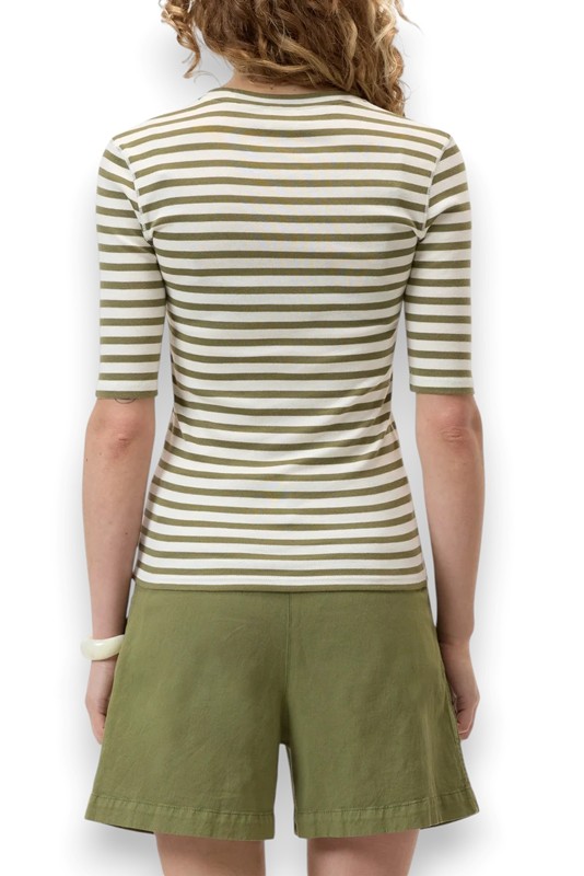 T-shirt mezza manica rigata