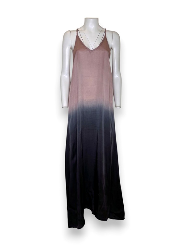 Abito bretelline lungo sfumato viscosa