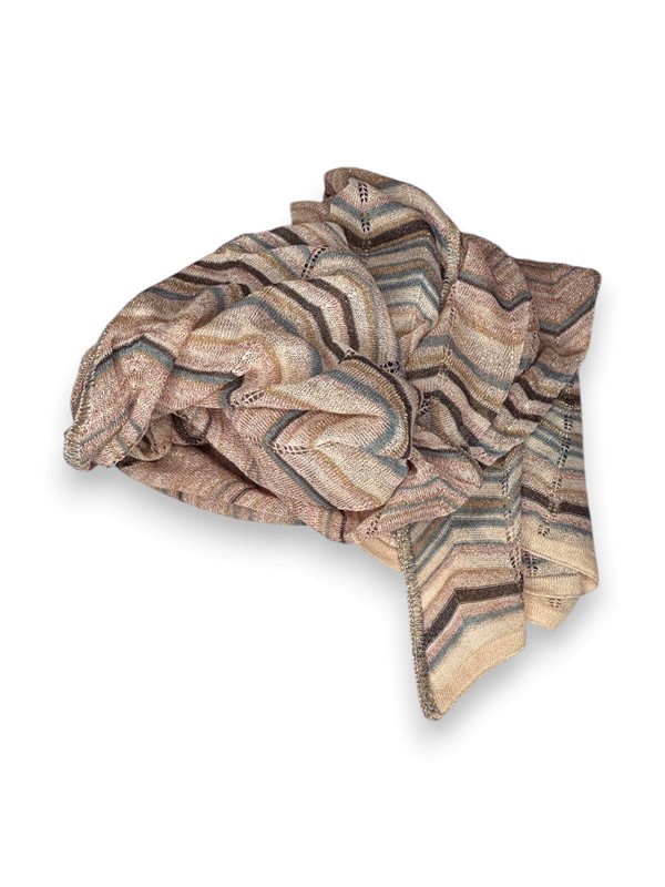 Stola maglia zigzag multicolore lurex