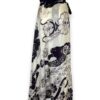 Gonna lunga pareo stampa fiori bicolore