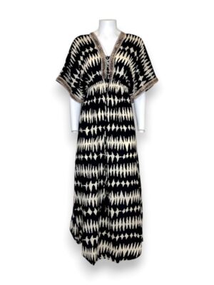 Abito impero svasato stampa rombo