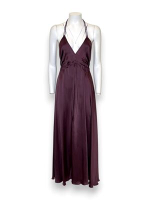 Abito lungo svasato bretelle