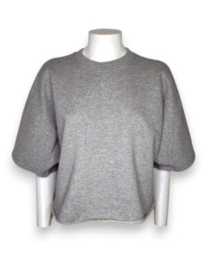 Girocollo cropped over felpa mezza manica