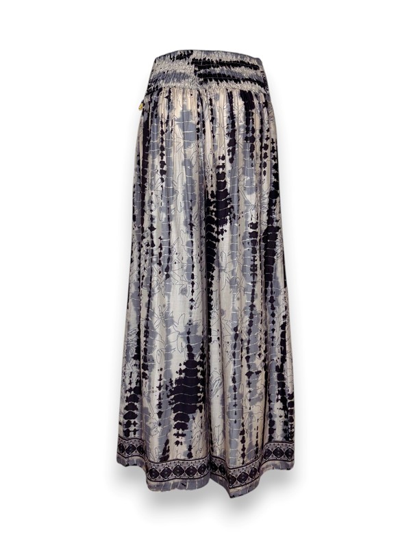 Pantalone palazzo stampa riga rettile