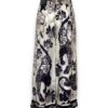 Pantalone palazzo stampa fiori bicolore