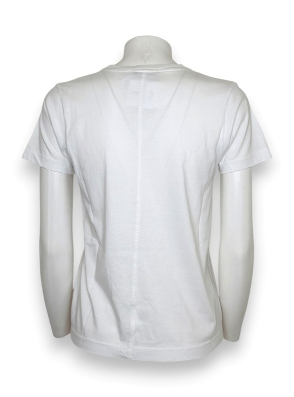 T-shirt mezza manica+nervatura dietro cotone