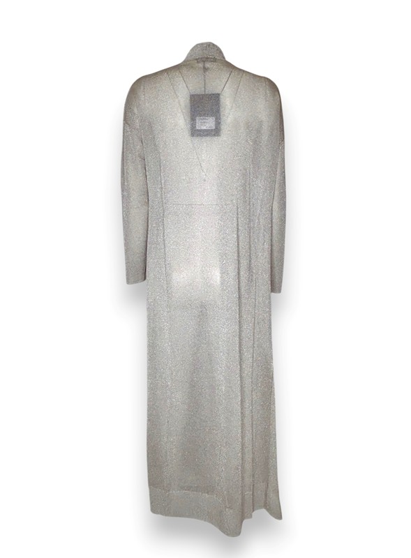 Cardigan lungo maglia lurex