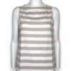 T-shirt senza maniche riga grande viscosa