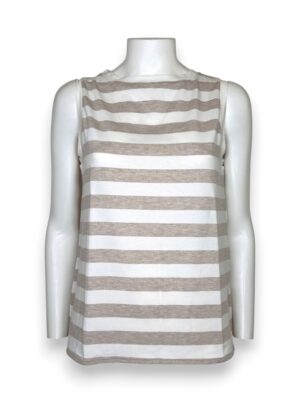 T-shirt senza maniche riga grande viscosa