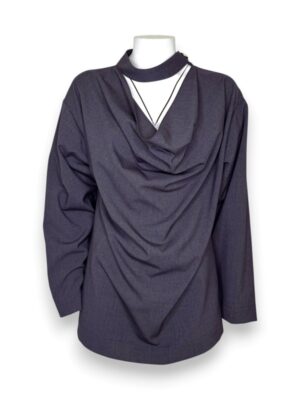 2978DF6AF6A025A9DCD6E59152B08B21_ Blusa scollo v crepe