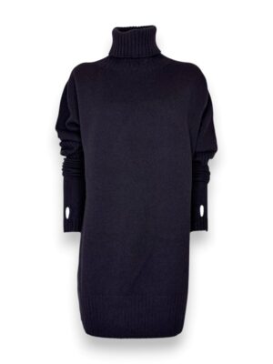 Abito dolcevita maglia lana+manicotti