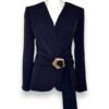 6B3672D7C329CC187DAD59A161A52278_ Giacca senza collo+cintura crepe