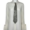 702FD505FC8295913212D6707221BB54_ Camicia con polsini gemelli e cravatta chanel