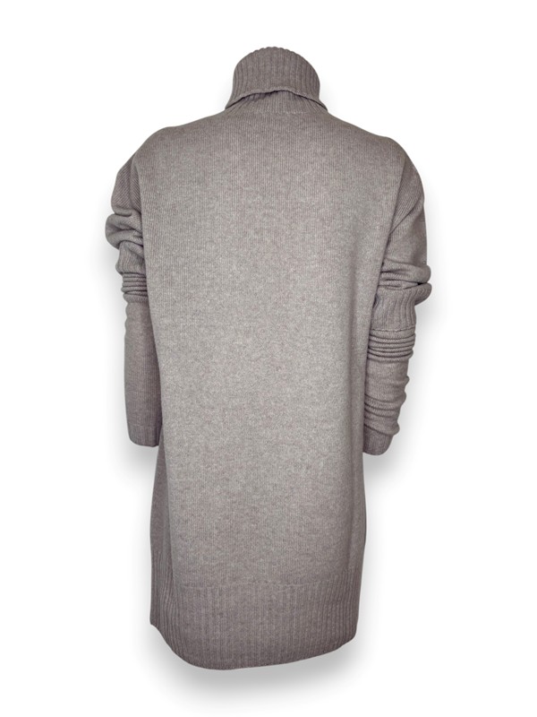Abito dolcevita maglia lana+manicotti