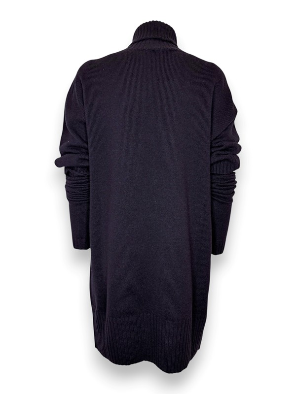 Abito dolcevita maglia lana+manicotti