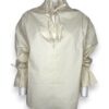 Camicia collo/polsi arricciati popeline