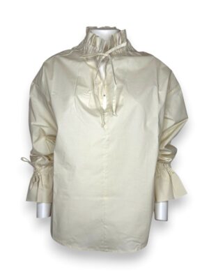D5425851FC102687F3F57AAC681F209C_ Camicia collo/polsi arricciati popeline