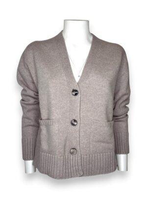 Cardigan scatola+2 tasche lana