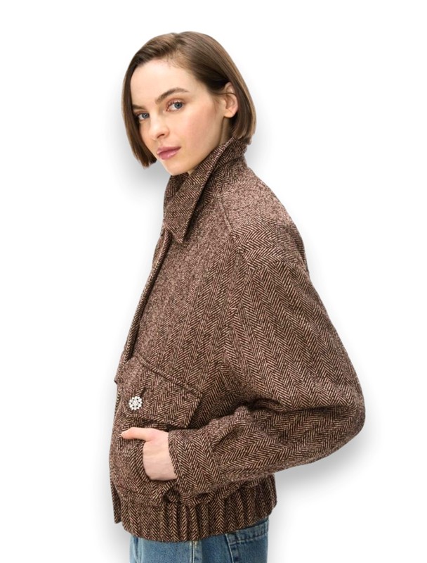 Bomber in tweed