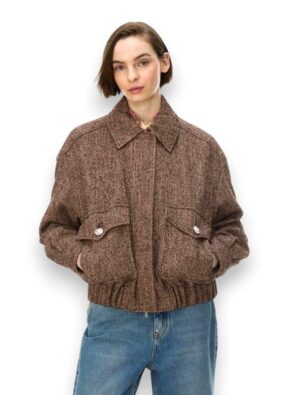 Bomber in tweed