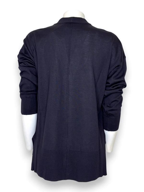 Cardigan over lana merino tinto filo