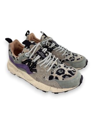 Sneakers yamano 3 animalier suede fabric checked