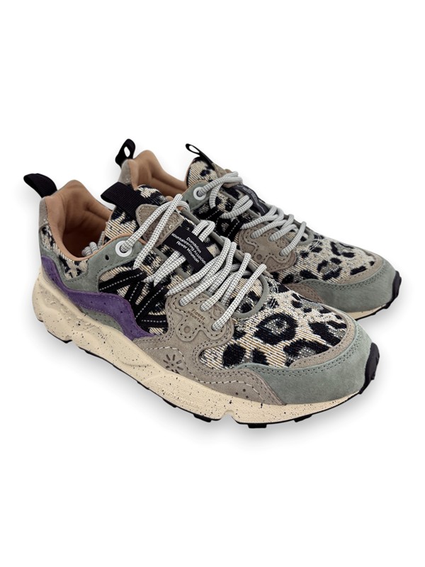 Sneakers yamano 3 animalier suede fabric checked