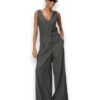 Pantalone wide legs con pinces