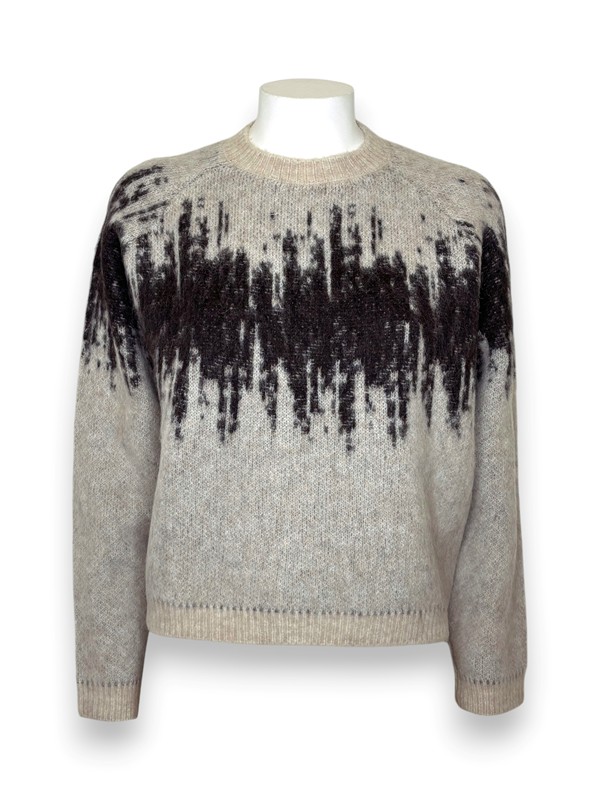 Girocollo alpaca con jacquard
