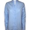 Camicia manica lunga collo in piedi popeline strech