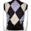Gilet girocollo a rombi alpaca
