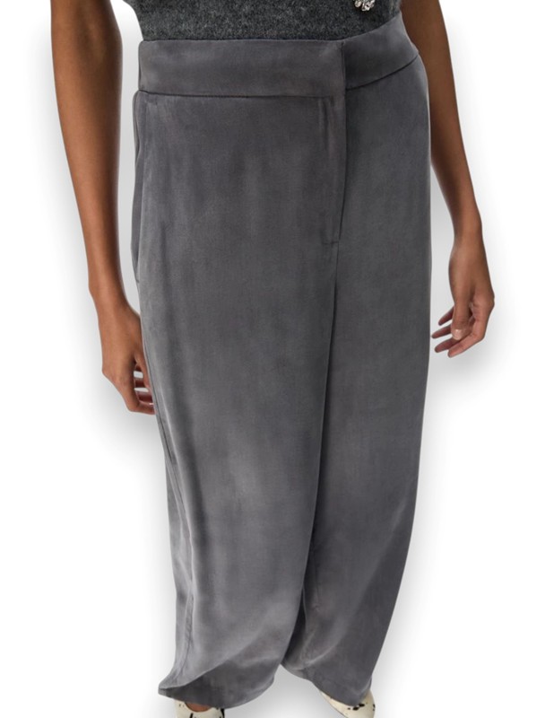 Pantalone wide leg in cupro
