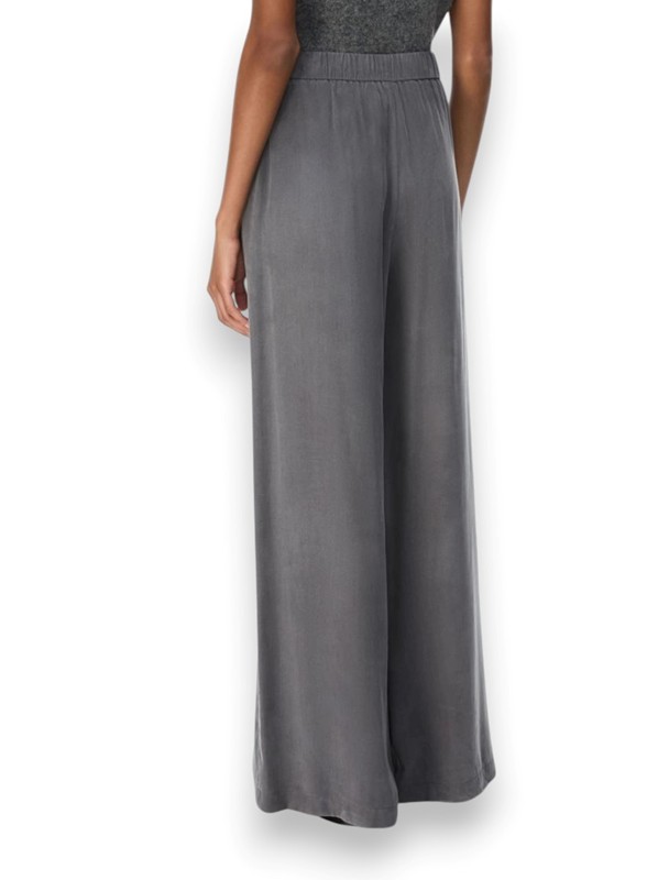 Pantalone wide leg in cupro