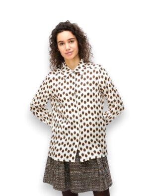 Camicia viscosa a pois