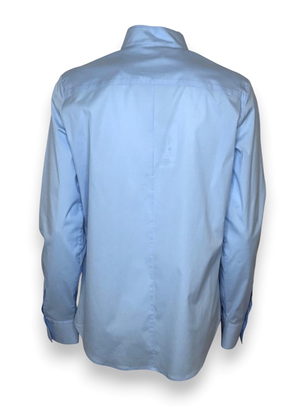 Camicia manica lunga collo in piedi popeline strech