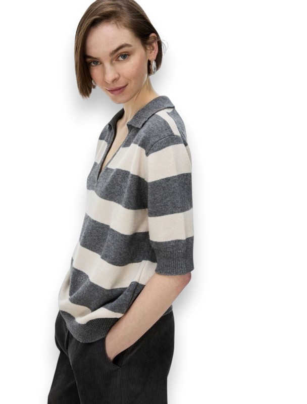 Polo misto cashmere riga grande
